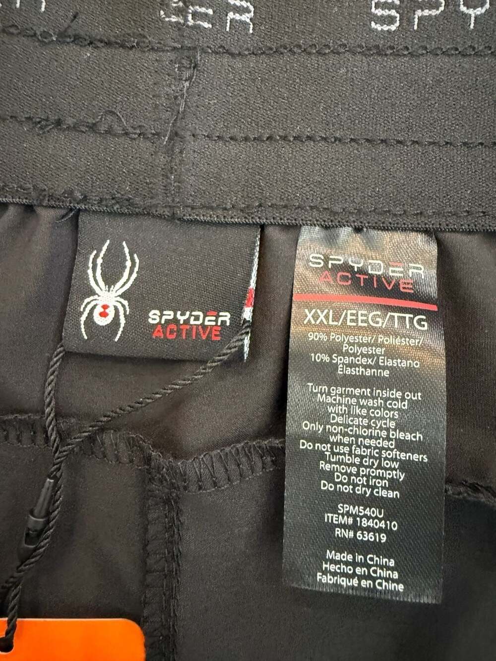 Spyder Active Men's 7" Performance Shorts - Black - New With Tags, Size XXL - Picture 3 of 7